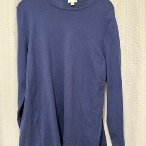 Blue Long Sleeve Light Sweater